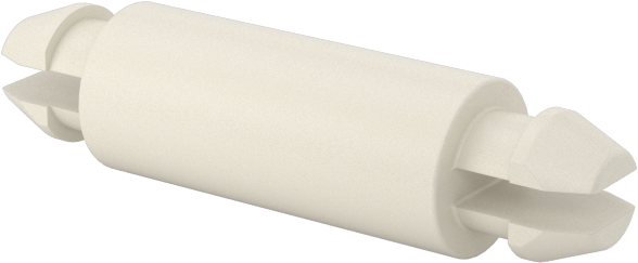 Naylon 6/6 Çift Kilitli Geçmeli Ayırıcılar, UL 94 V-0, 7/16" Uzunluk, 1/8" Delik Çapı için