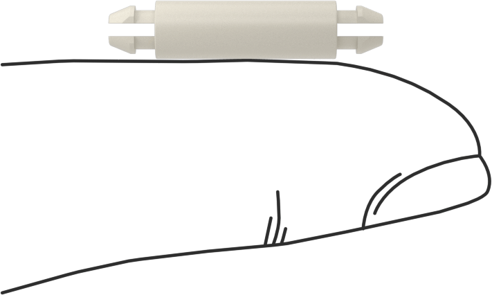 Naylon 6/6 Çift Kilitli Geçmeli Ayırıcılar, UL 94 V-0, 9/16" Uzunluk, 1/8" Delik Çapı için