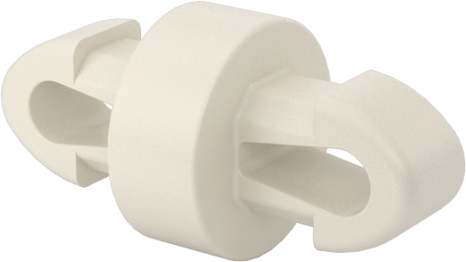 Naylon 6/6 Çift Kilitli Geçmeli Ayırıcılar, UL 94 V-0, 2 mm Uzunluk, 2,5 mm Delik Çapı için