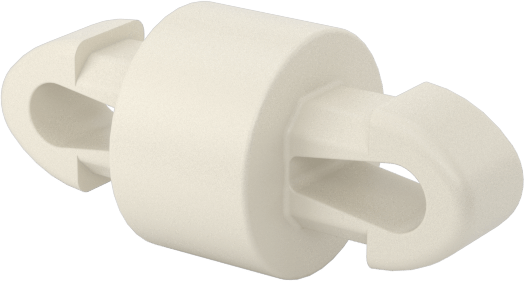 Naylon 6/6 Çift Kilitli Geçmeli Ayırıcılar, UL 94 V-0, 3 mm Uzunluk, 2,5 mm Delik Çapı için