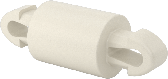 Naylon 6/6 Çift Kilitli Geçmeli Ayırıcılar, UL 94 V-0, 6 mm Uzunluk, 2,5 mm Delik Çapı için
