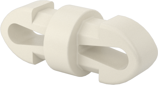 Naylon 6/6 Çift Kilitli Geçmeli Ayırıcılar, UL 94 V-0, 2 mm Uzunluk, 3,5 mm Delik Çapı için