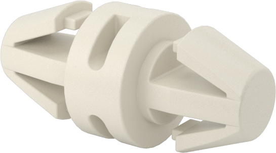 Naylon 6/6 Çift Kilitli Geçmeli Ayırıcılar, UL 94 V-2, 3 mm Uzunluk, 4 mm delik çapı için
