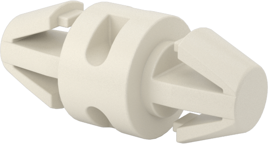 Naylon 6/6 Çift Kilitli Geçmeli Ayırıcılar, UL 94 V-2, 4 mm Uzunluk, 4 mm delik çapı için
