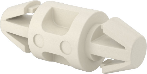 Naylon 6/6 Çift Kilitli Geçmeli Ayırıcılar, UL 94 V-2, 6 mm Uzunluk, 4 mm delik çapı için