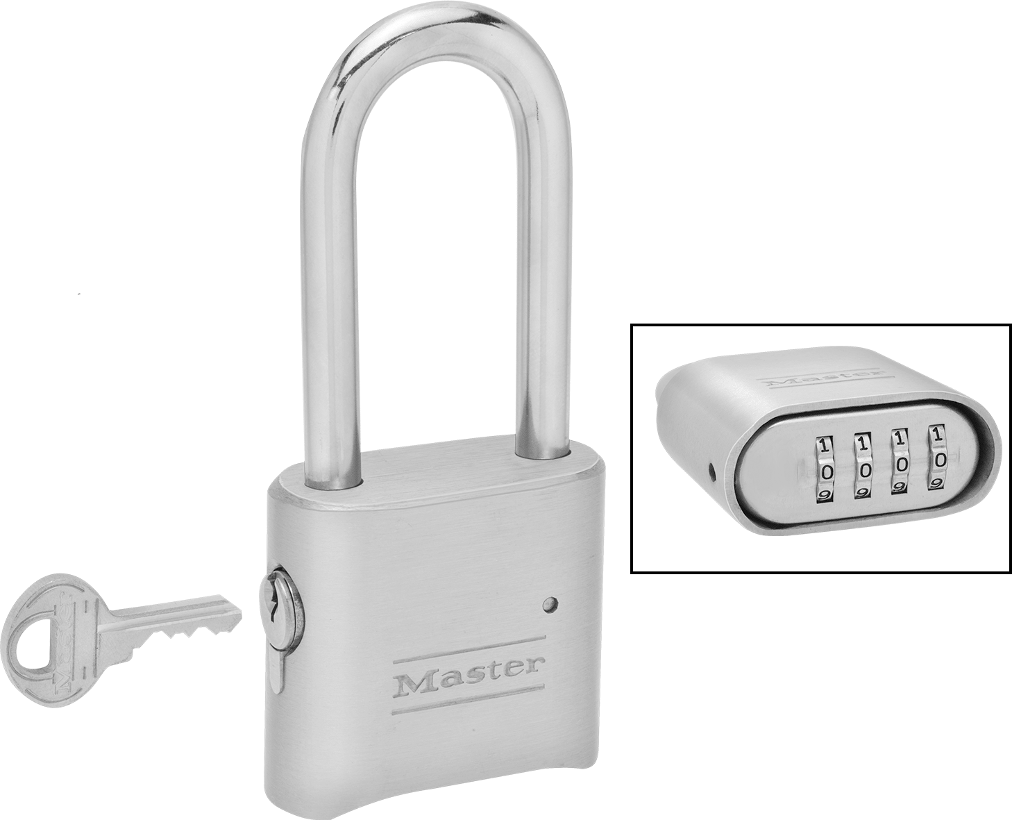 Sıfırlanabilir Şifreli Asma Kilit, Ekstra Boşluk ile, Anahtar Kontrollü, Master Lock 176LH