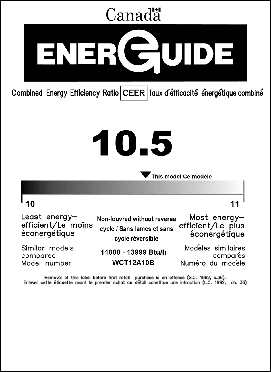 Klima, Duvar İçi, 120V AC, 11600 Btu/saat Kapasite