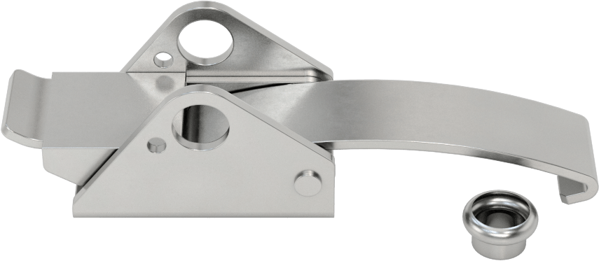 Çekme Mandalı, Düğme Çarpma ile, 17-7 PH Paslanmaz Çelik, 3-3/8“ Uzunluk x 15/16” Genişlik