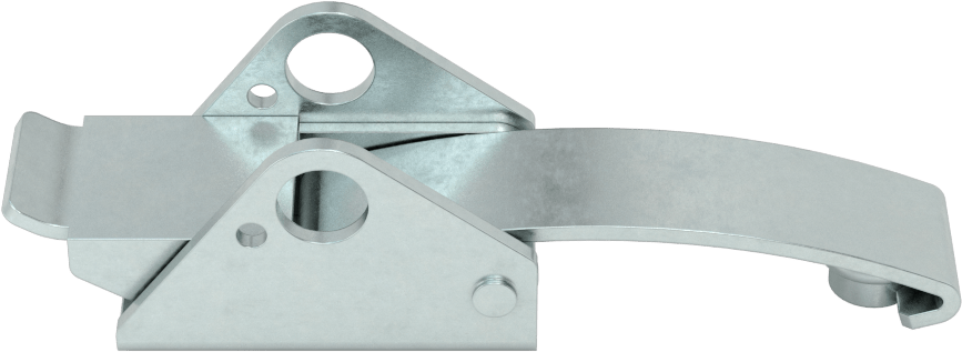 Çekme Mandalı, Düğme Çarpma ile, Çinko Kaplı Çelik, 3-3/8“ Uzunluk x 15/16” Genişlik
