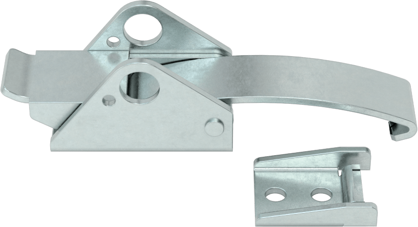 Çekme Mandalı, Kare Çarpma ile, Çinko Kaplı Çelik, 3-3/8“ Uzunluk x 15/16” Genişlik