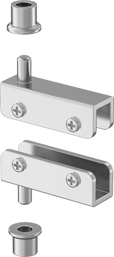 Cam Dolap Menteşeleri, Döner, Krom Kaplı Çelik, 1/2“ x 1-11/32” Kapı Kanadı