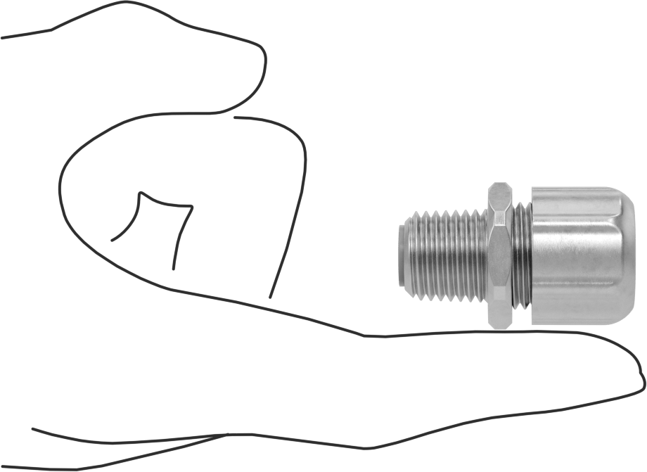 Sıvı Sızdırmaz Esnek Metal Kanal, 316 Paslanmaz Çelik Düz Parça, 3/8 Anma Ölçüsü Dişi x 3/8 NPT Erkek