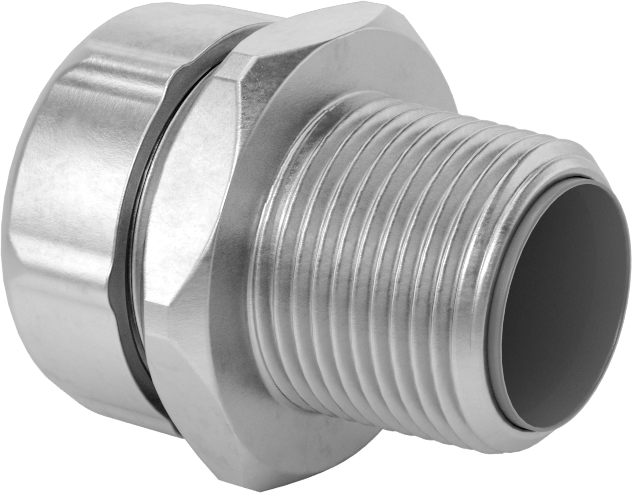 Sıvı Sızdırmaz Esnek Metal Kanal, 316 Paslanmaz Çelik Düz Parça, 3/4 Anma Ölçüsü Dişi x 3/4 NPT Erkek