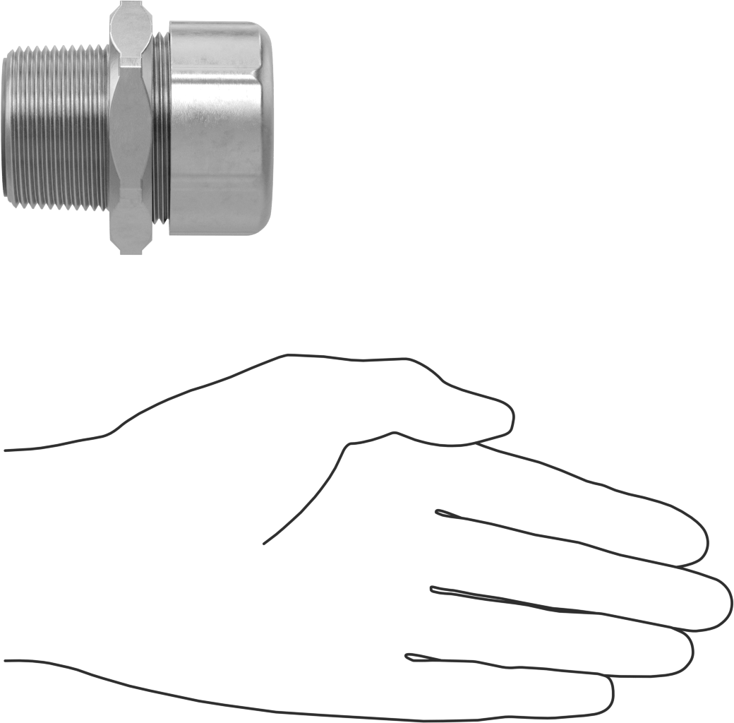 Sıvı Sızdırmaz Esnek Metal Kanal, 316 Paslanmaz Çelik Düz Parça, 1-1/4 Anma Ölçüsü Dişi, 1-1/4 NPT Erkek