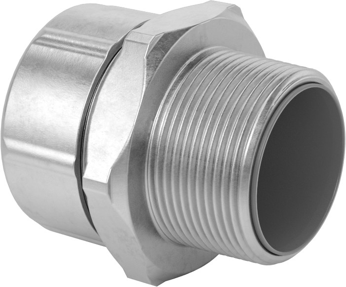 Sıvı Sızdırmaz Esnek Metal Kanal, 316 Paslanmaz Çelik Düz Parça, 1-1/2 Anma Ölçüsü Dişi, 1 1/2 NPT Erkek