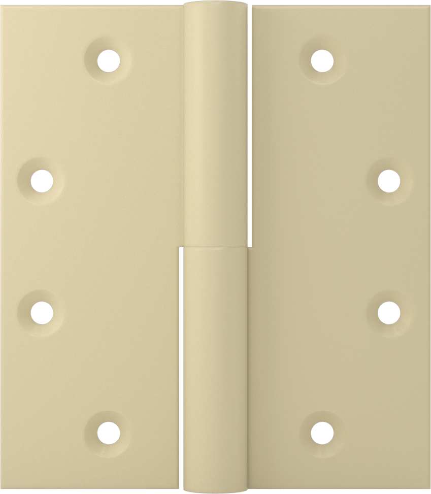 Kaldırmalı Giriş Kapısı Menteşesi, Astarlı Çelik, 4-1/2“ x 2” Kapı Kanadı, Sağ Taraf Kapı Montajı