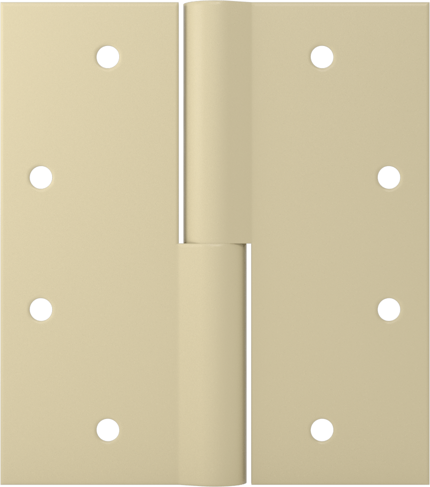 Kaldırmalı Giriş Kapısı Menteşesi, Astarlı Çelik, 4-1/2“ x 2” Kapı Kanadı, Sağ Taraf Kapı Montajı