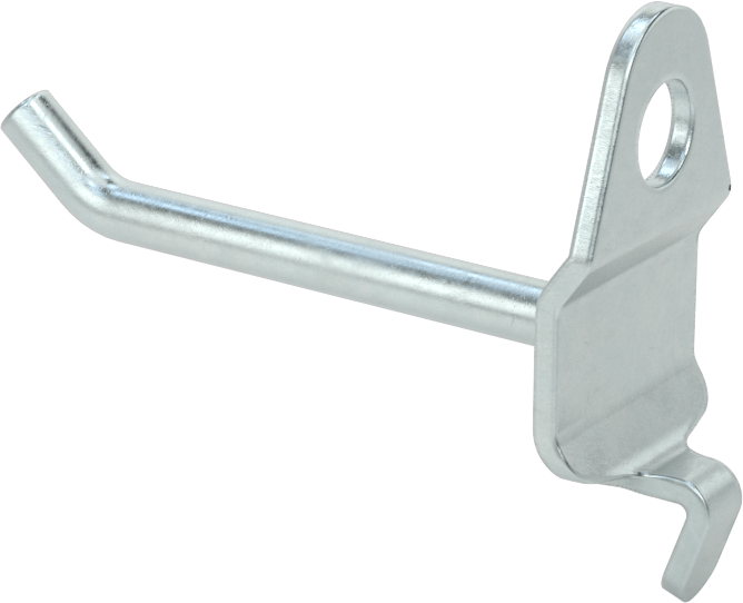 Sabit Pegboard Tutucu, Hafif Hizmet, 3/16“ ve 9/32” Delik için, 3" Çıkıntı, Çinko Kaplama