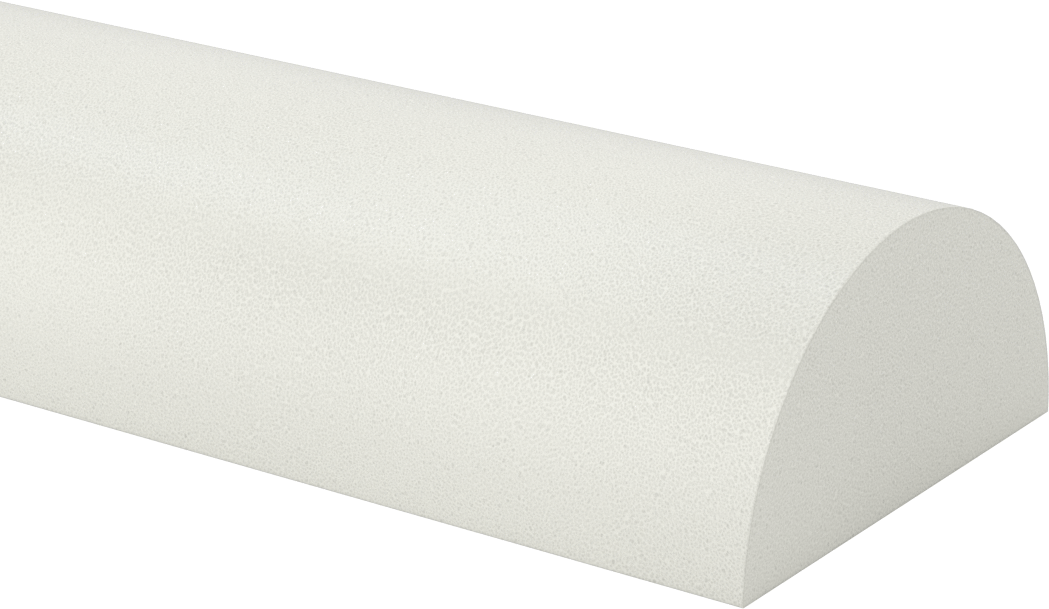 Süper Yastıklama Polietilen Köpük Yarım Yuvarlak, 4" Çap, 6 Fit Uzunluk