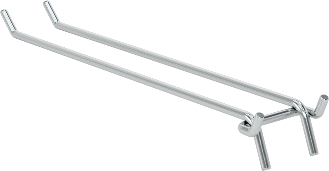 1,25 inç Çaplı Ürünler için Delikli Pano Tutucu, 12-5/8" Çıkıntı