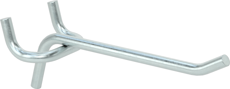 Çinko Kaplı Çelik Delikli Pano Kancası, 3/16“ ve 9/32” çaplı çivi deliği için, 3-1/8" Çıkıntı
