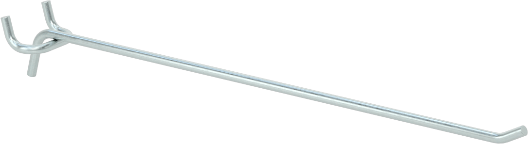 Çinko Kaplı Çelik Delikli Pano Kancası, 3/16“ ve 9/32” çaplı çivi deliği için, 9-1/8" Çıkıntı