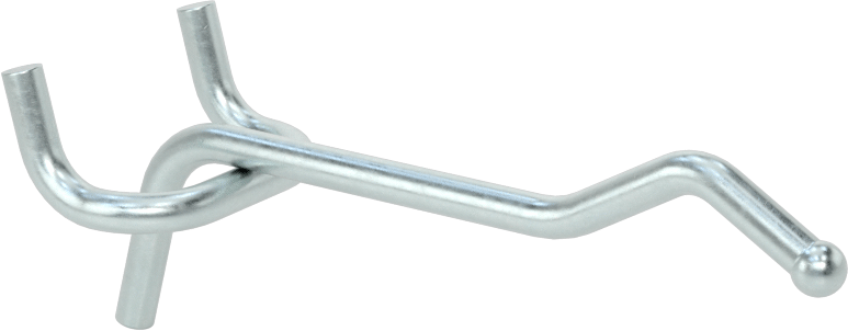 Çinko Kaplı Çelik Delikli Pano Kancası, 3/16“ ve 9/32” çaplı çivi deliği için, 3-1/8" Çıkıntı