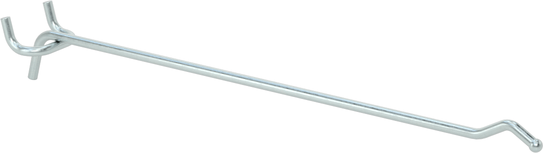Çinko Kaplı Çelik Delikli Pano Kancası, 3/16“ ve 9/32” çaplı çivi deliği için, 9-1/16 inç Çıkıntı