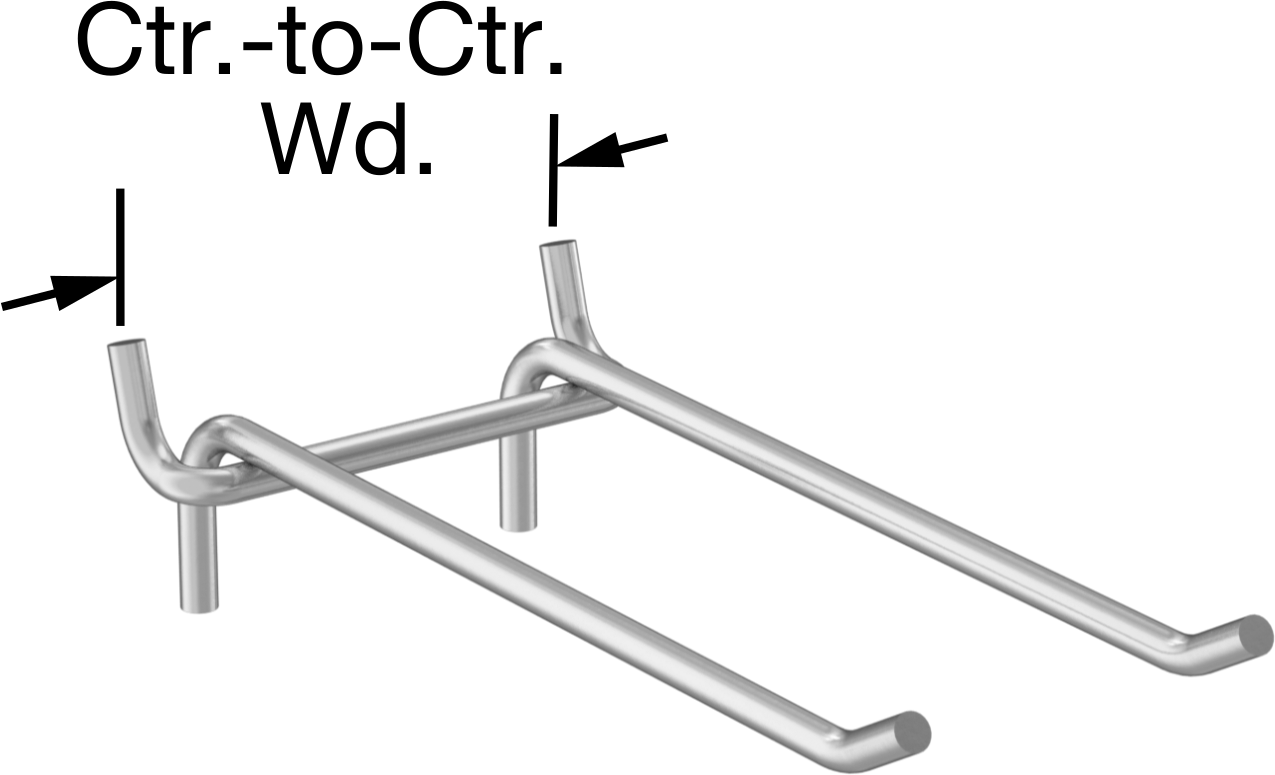1-1/2" Çaplı Ürünler için Delikli Pano Tutucu, 4-1/2" Çıkıntı