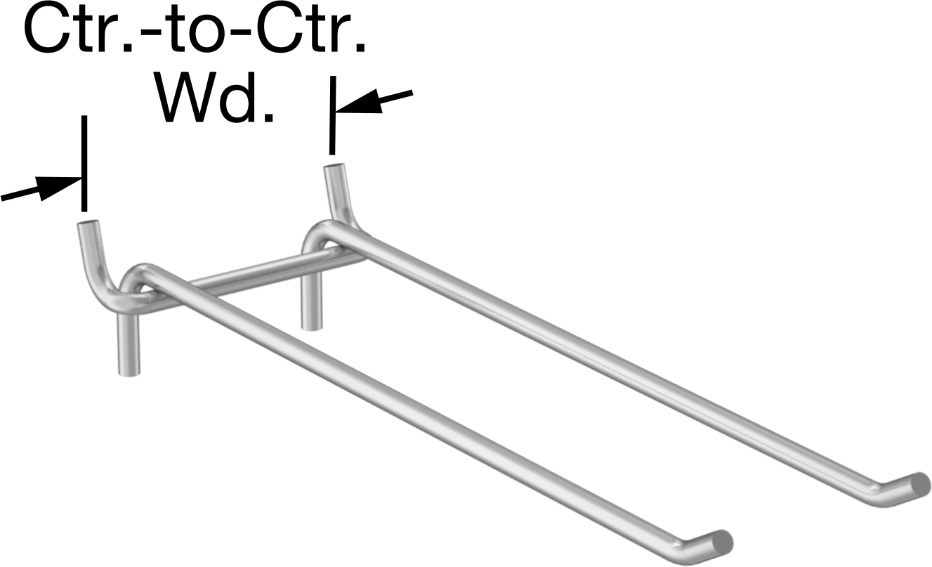 1-1/2" Çaplı Ürünler için Delikli Pano Tutucu, 6-1/2" Çıkıntı