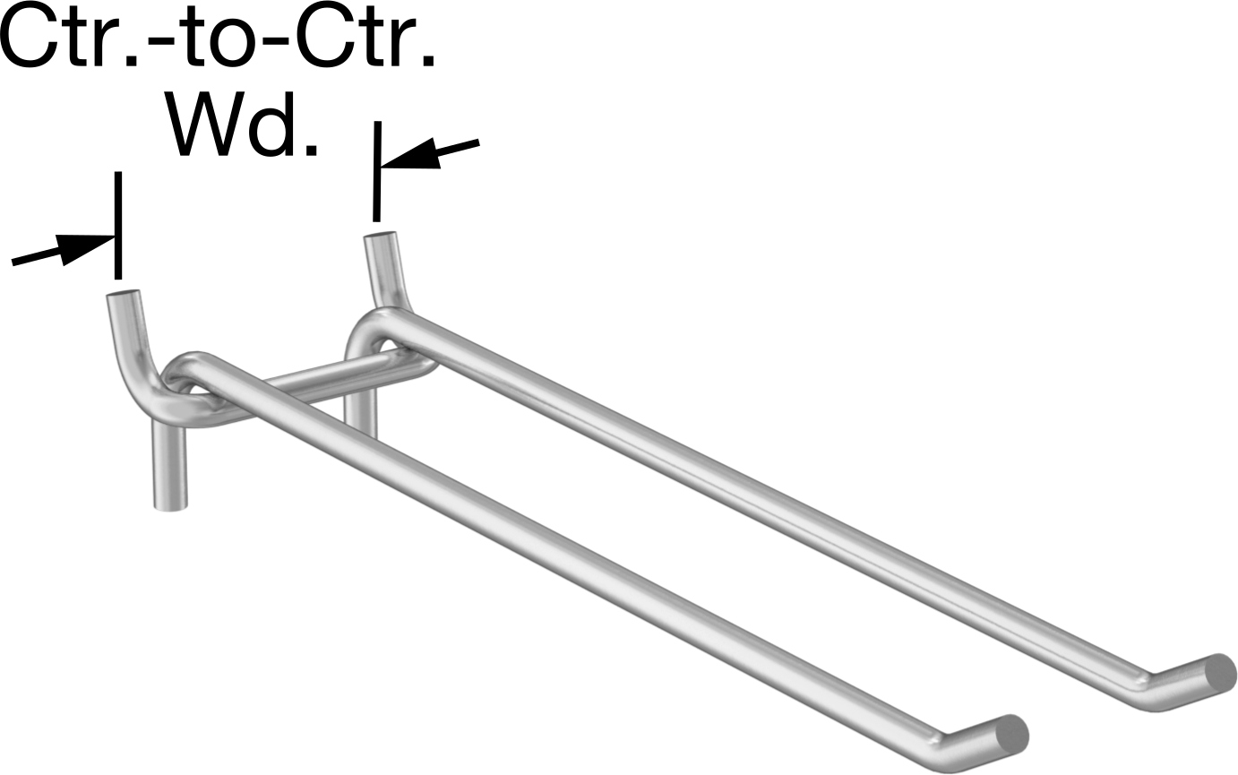 1-1/2" Çaplı Ürünler için Delikli Pano Tutucu, 8-3/4" Çıkıntı