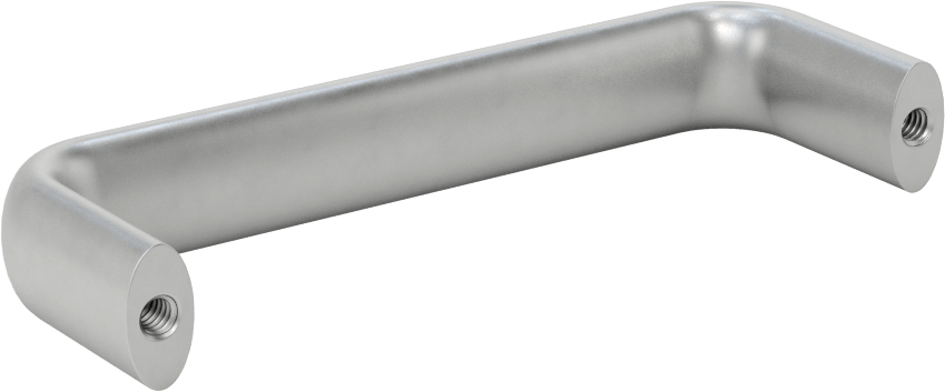 Dişli Delikli Montajlı Çekme Kolu, Oval Tutamak, Mat 316 Paslanmaz Çelik, 3-1/2" Merkezden Merkeze Genişlik