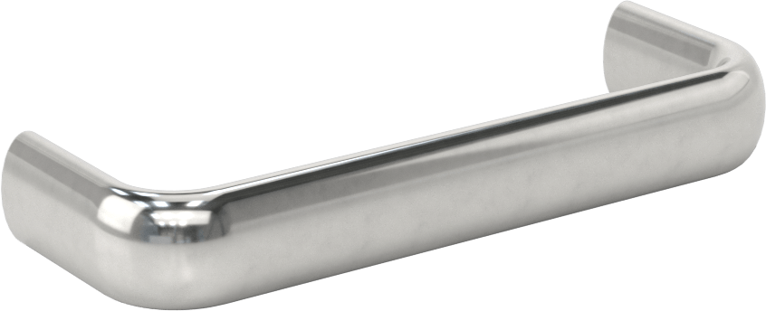 Dişli Delikli Montajlı Çekme Kolu, Oval Tutamak, Parlatılmış 316 Paslanmaz Çelik, 3-1/2" Merkezden Merkeze Genişlik