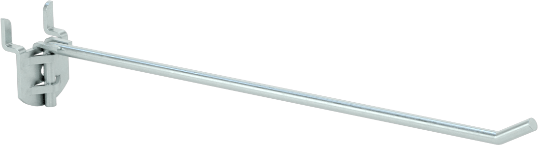 Çinko Kaplı Çelik Delikli Pano Kancaları, 9/32" Çaplı Çivi Deliği için, 9" Çıkıntı