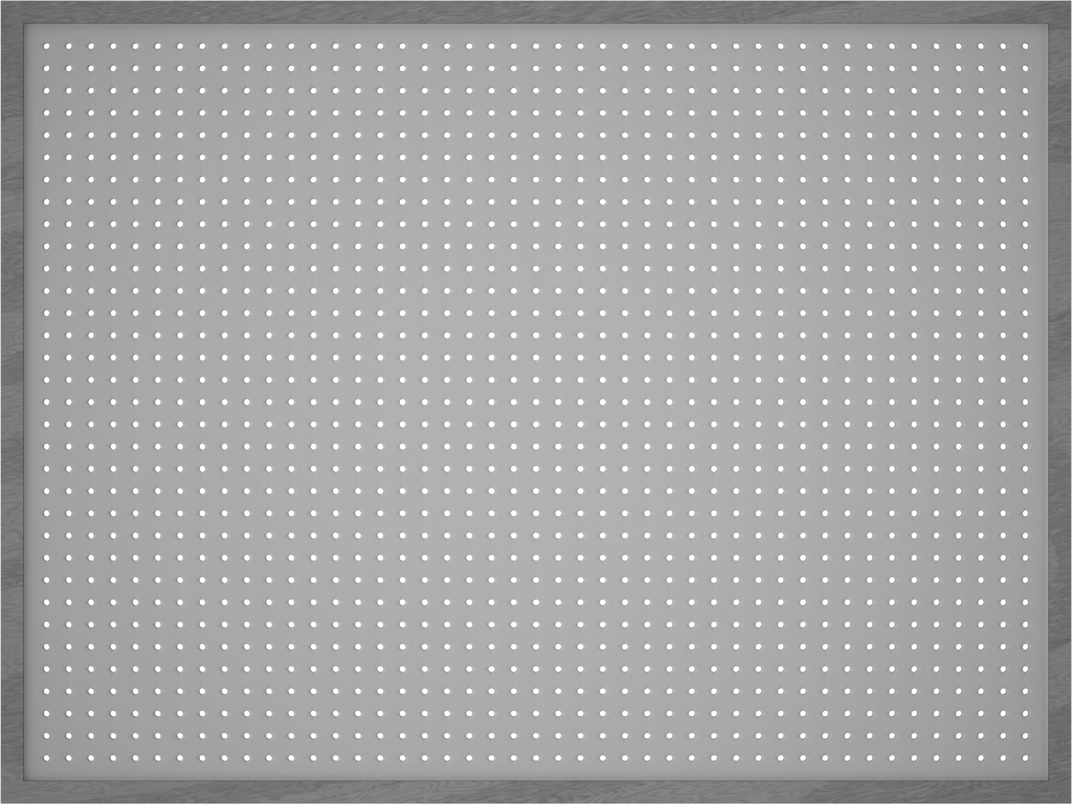 Delikli Pano, Meşe Çerçeve ile, 48“ Genişlik x 36” Yükseklik