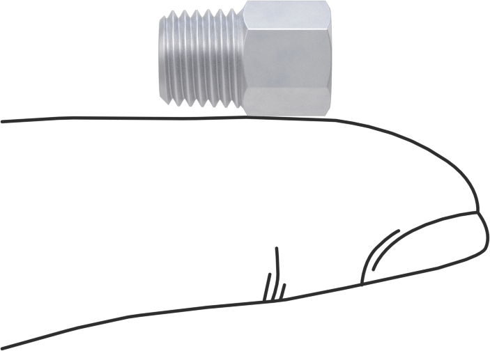 Minyatür Orta Basınçlı Alüminyum Boru Bağlantı Parçası, Adaptör, 1/4"-28 UN/UNF Dişi x 1/16 NPT Erkek