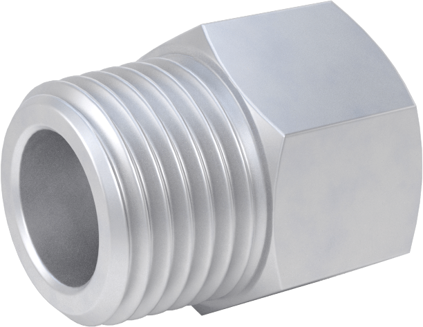 Minyatür Orta Basınçlı Alüminyum Boru Bağlantı Parçası, Düz Adaptör, M6 x 1 mm Dişi Diş, 1/8 NPT Erkek