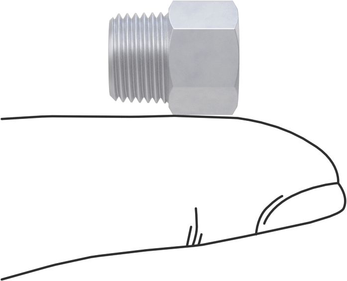 Minyatür Orta Basınçlı Alüminyum Boru Bağlantı Parçası, Düz Adaptör, M8 x 1 mm Diş Dişi, 1/8 NPT Erkek