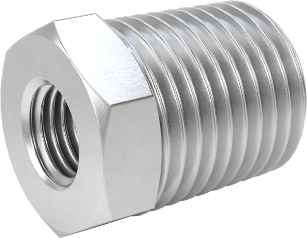 Minyatür Orta Basınçlı Alüminyum Boru Bağlantı Parçası, Redüksiyon Adaptörü, 1/16 NPT Dişi x 1/4 NPT Erkek