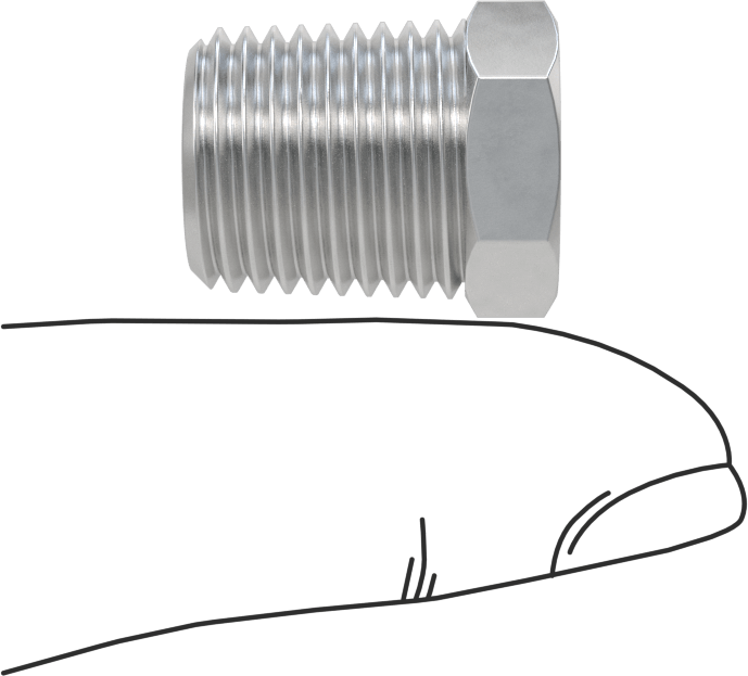 Minyatür Orta Basınçlı Alüminyum Boru Bağlantı Parçası, Redüksiyon Adaptörü, 1/16 NPT Dişi x 1/4 NPT Erkek