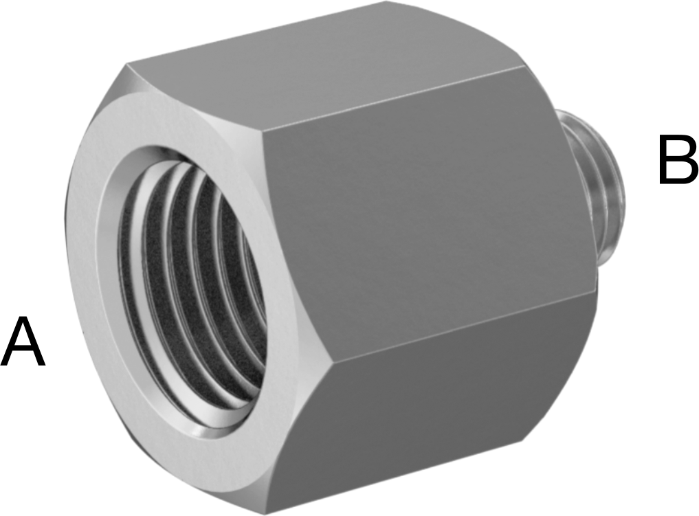 Minyatür Orta Basınçlı Alüminyum Boru Bağlantı Parçası, Redüksiyon Adaptörü, 1/4 NPT Dişi x 1/16 NPT Erkek