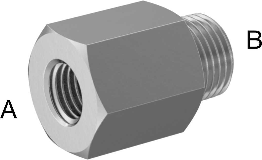 Minyatür Orta Basınçlı Alüminyum Boru Bağlantı Parçası, Redüksiyon Adaptörü, 1/16 NPT Dişi x 1/8 NPT Erkek