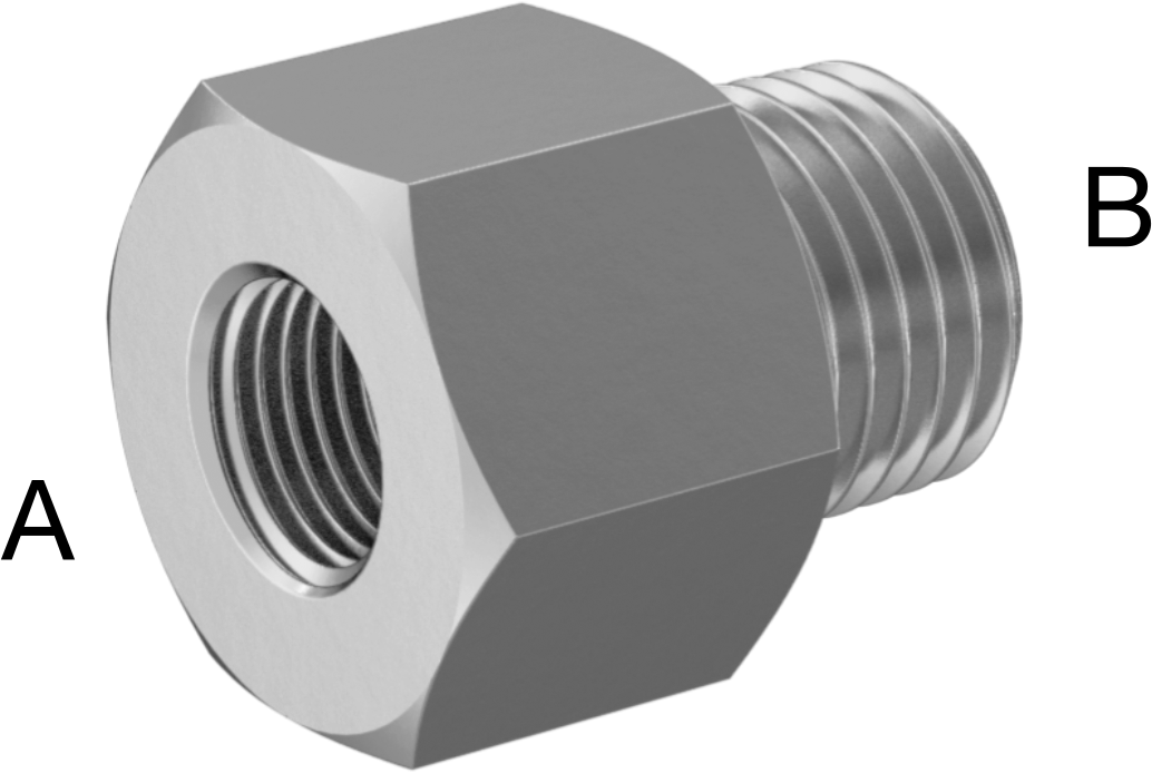 Minyatür Orta Basınçlı Alüminyum Boru Bağlantı Parçası, Redüksiyon Adaptörü, 1/8 NPT Dişi x 1/4 NPT Erkek
