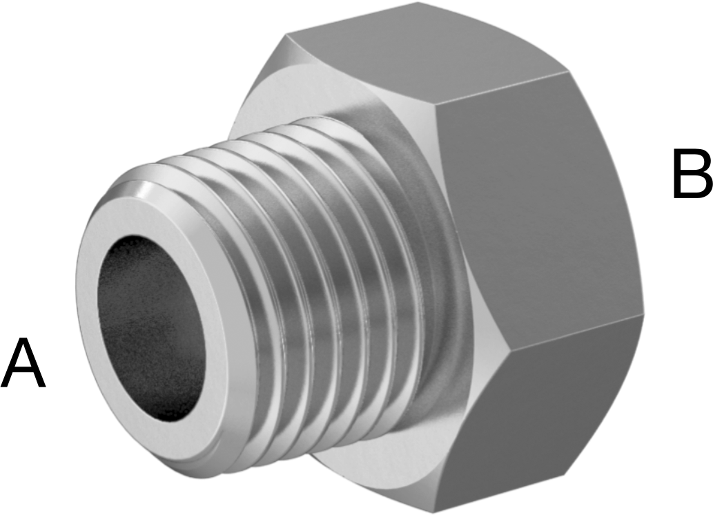 Minyatür Orta Basınçlı Alüminyum Boru Bağlantı Parçası, Burç Adaptörü, 1/4 NPT Erkek, M10 x 1,25 mm Diş Dişi