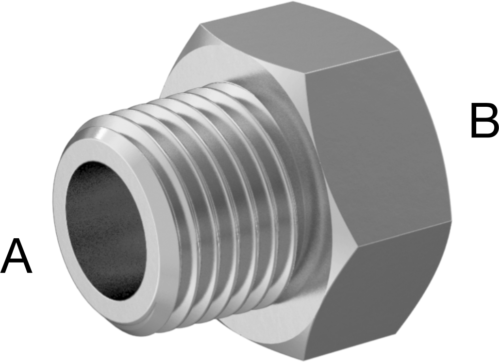 Minyatür Orta Basınçlı Alüminyum Boru Bağlantı Parçası, Burç Adaptörü, 1/4 NPT Erkek x 1/8 NPT Dişi
