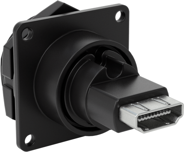 Islak Ortam HDMI Konektörü, Vidalı Panel Montajlı Dişi x Erkek Adaptör