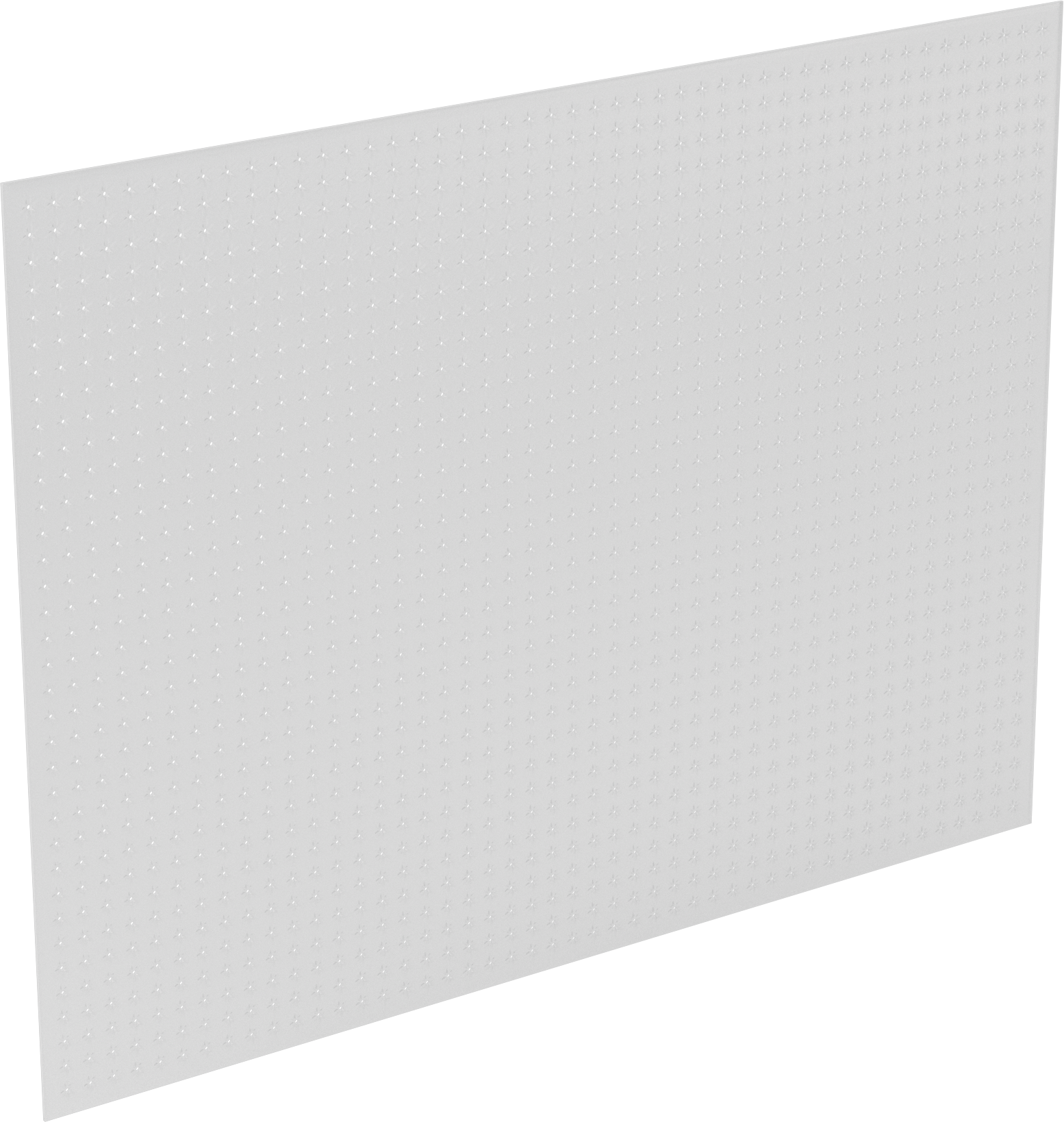 Yarı Şeffaf Plastik Delikli Pano, 3/16" Çapında Delikler ile, 48 inç Genişlik x 36 inç Toplam Yükseklik