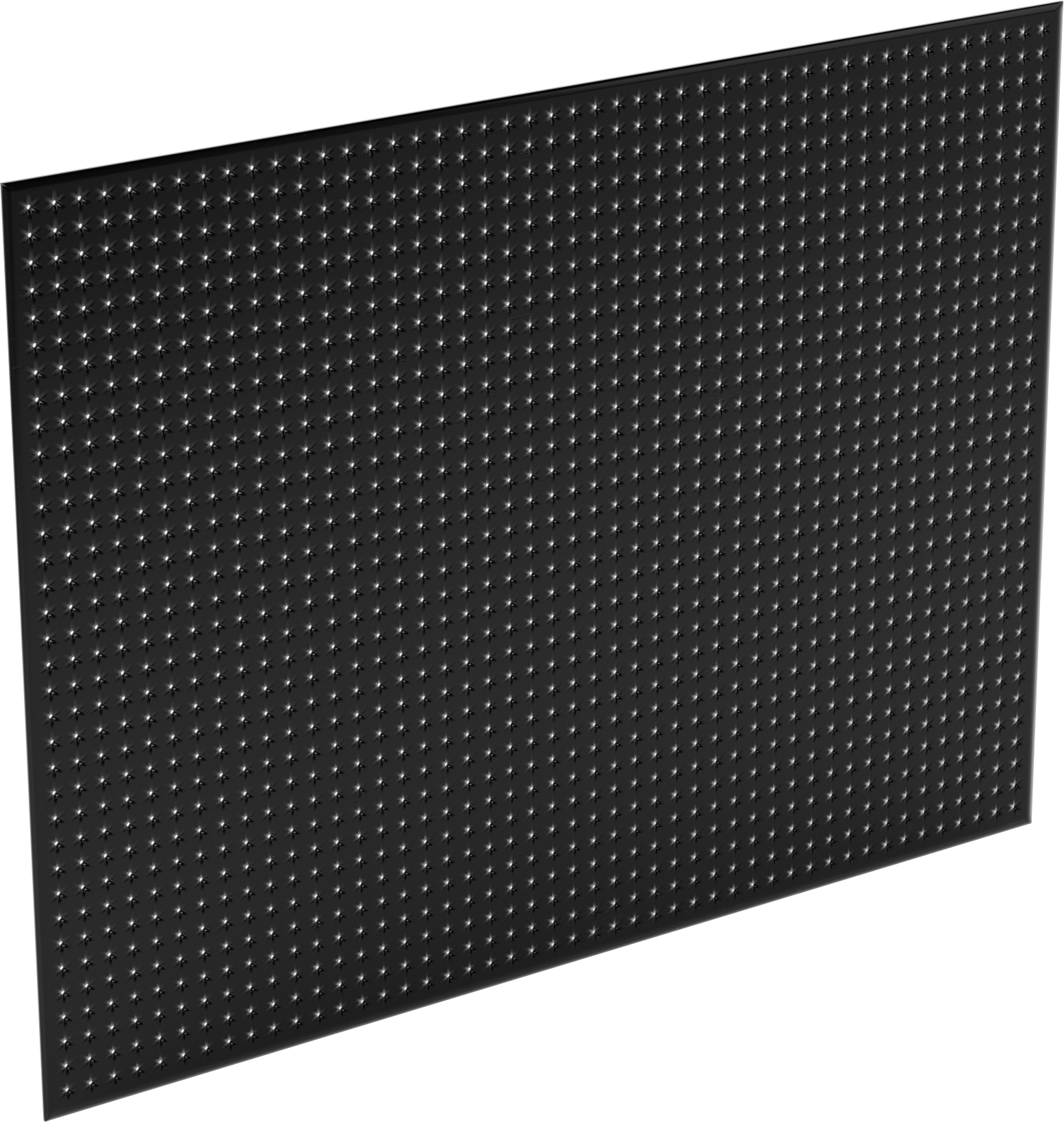 Siyah Plastik Delikli Pano, 3/16" Çaplı Delikler, 48" x 36"
