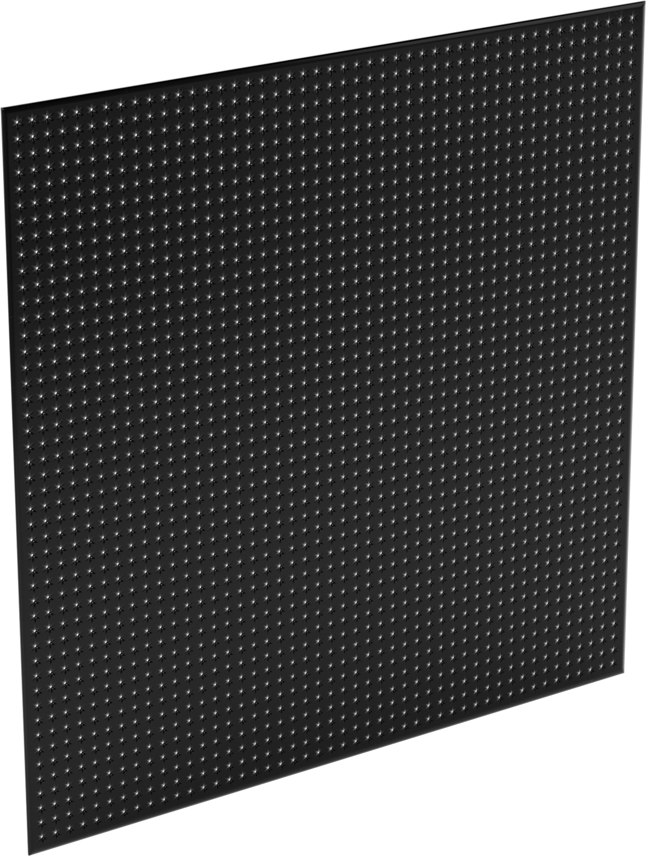 Siyah Plastik Delikli Pano, 3/16" Çaplı Delikler, 48" x 48"