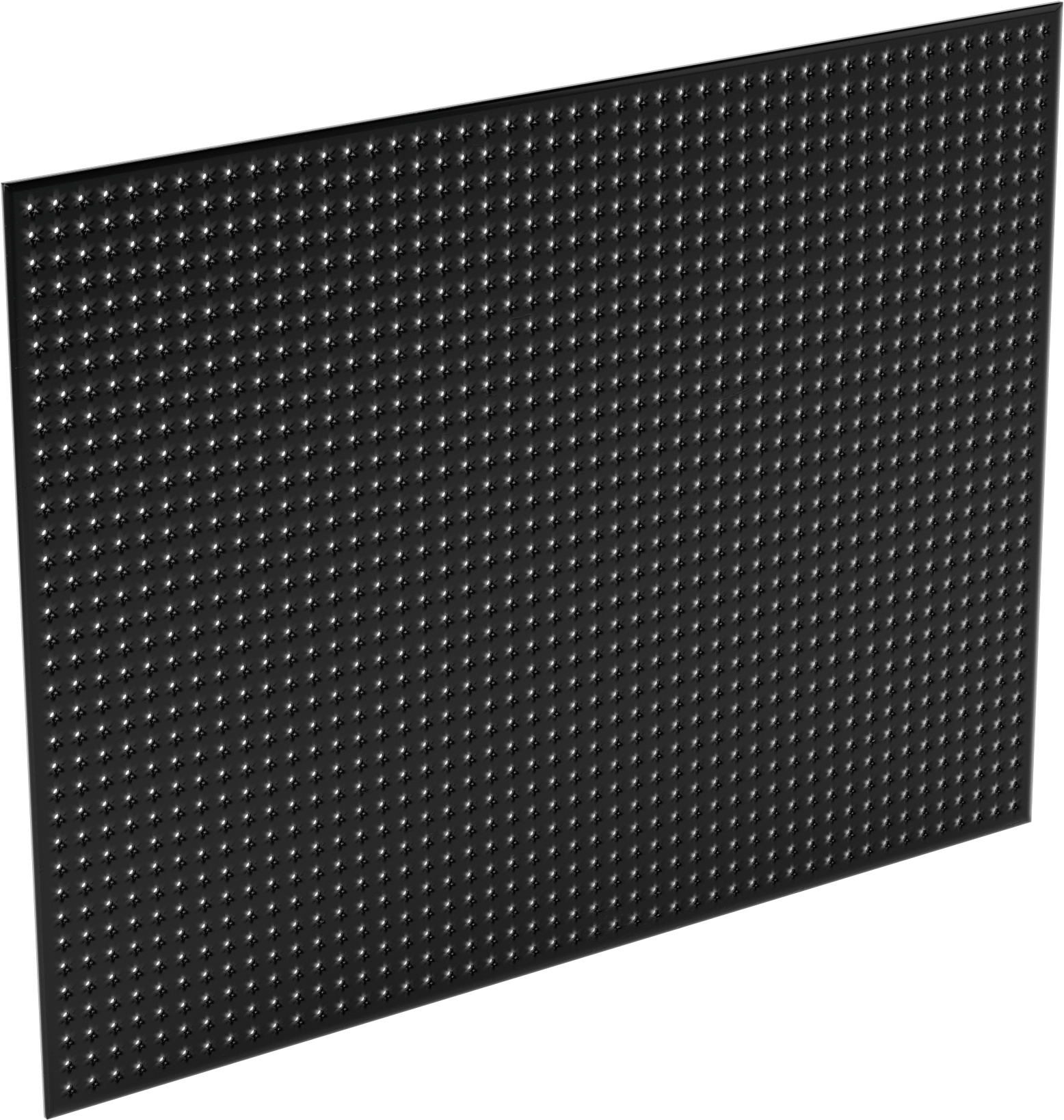 Siyah Plastik Delikli Pano, 9/32" Çaplı Delikler, 48" x 36"